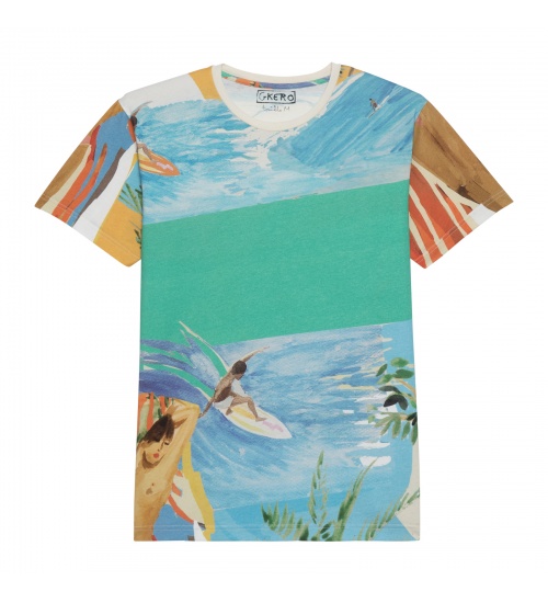 TEE SHIRT SURF COLOR