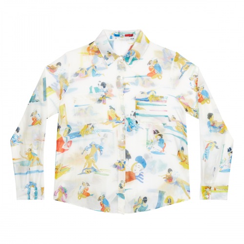 Chemise en Coton Soie Japanese Love