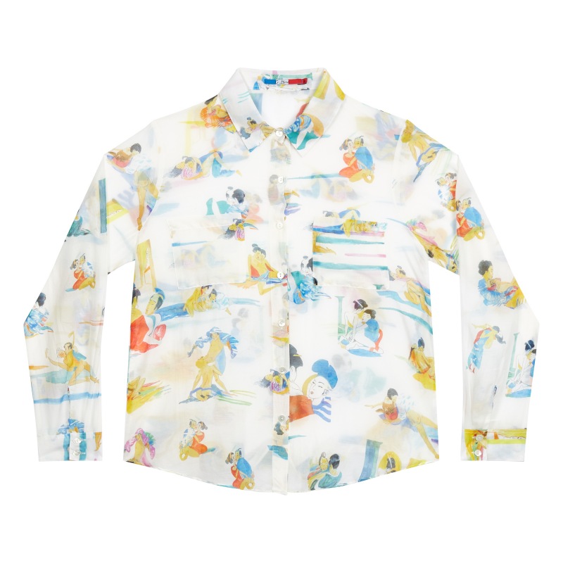 Chemise en Coton Soie Japanese Love