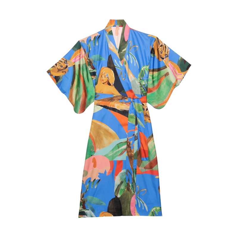 Dancing Wood Blue Kimono