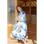 Bleu Jaune Rose Blouse