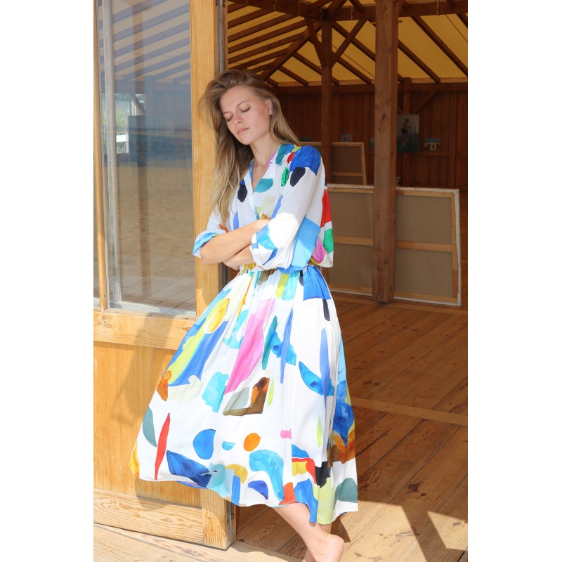 Bleu Jaune Rose Blouse