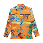 ORANGE BOAT MUSIC LINEN SHIRT