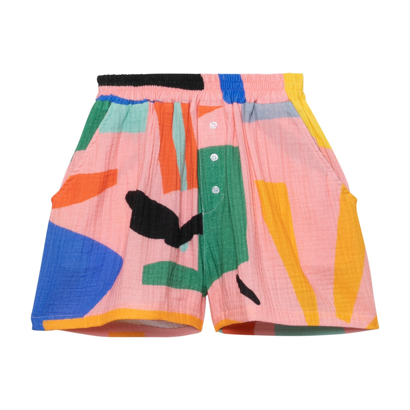 YULI PINK COTTON GAUZE SHORTS