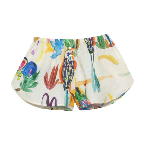 SHORT EN LIN PERRUCHES