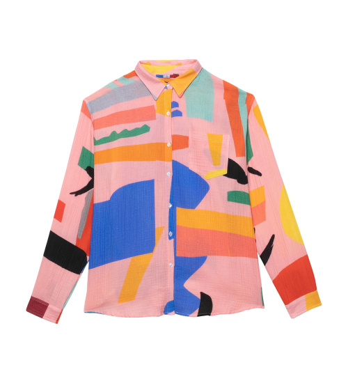 YULI PINK COTTON GAUZE SHIRT