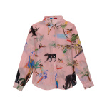 CHEMISE EN SOIE ANIMAL PINK PARTY