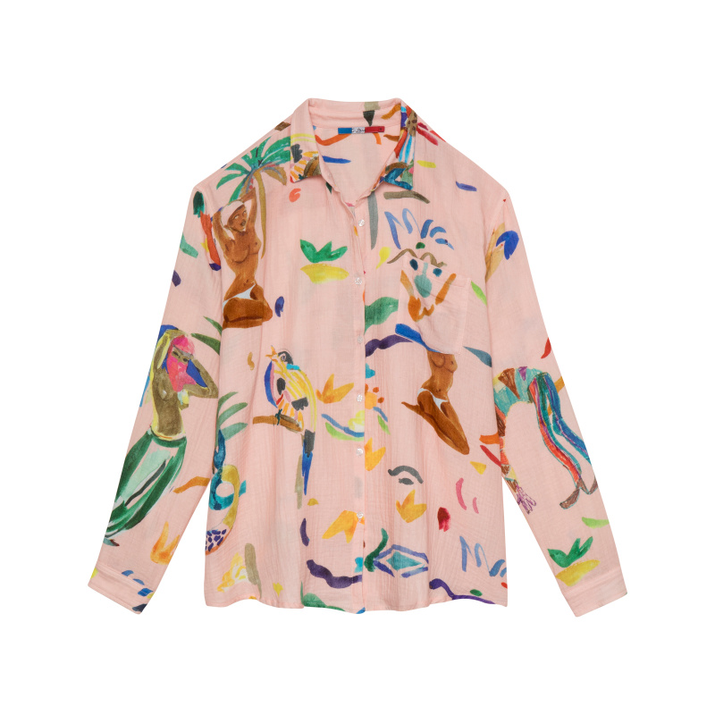 ABRA ROSSA COTTON GAUZE SHIRT