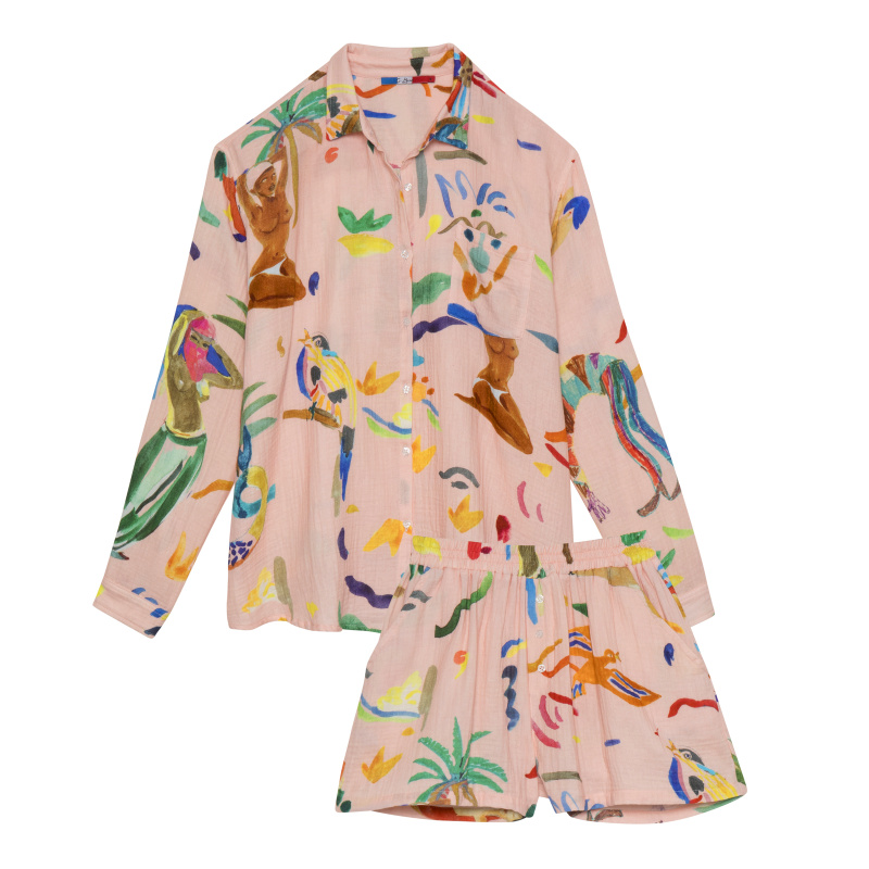 CHEMISE EN GAZE DE COTON ABRA ROSSA