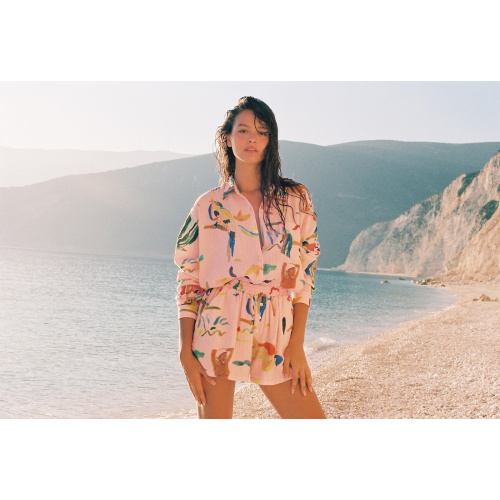 SHORT EN GAZE DE COTON ABRA ROSSA