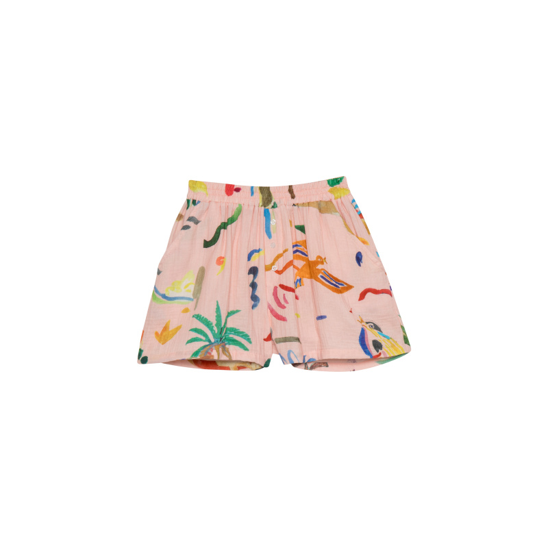 SHORT EN GAZE DE COTON ABRA ROSSA