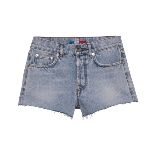 SHORT EN JEAN CHEVAUCHÉE