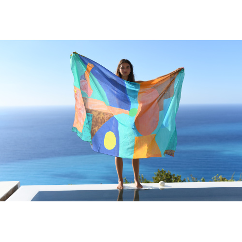 Rose Bleu Vert Sarong