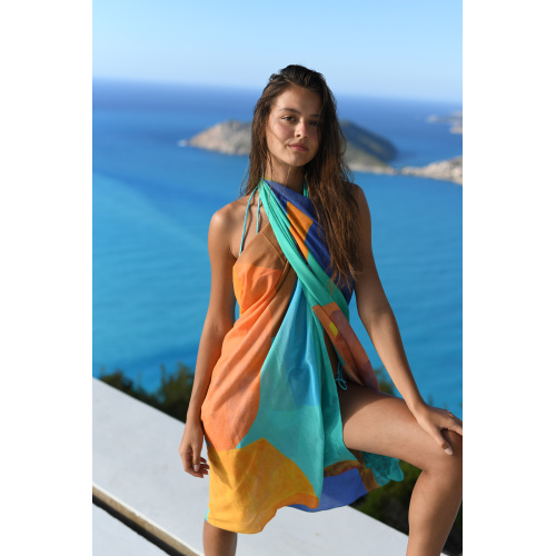 Rose Bleu Vert Sarong