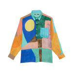 ROSE BLEU VERT LINEN SHIRT