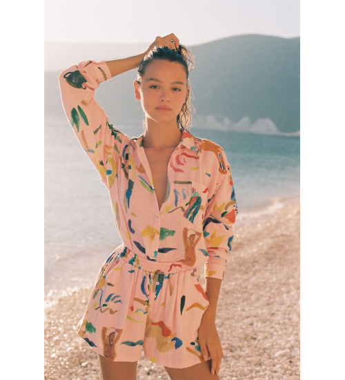 CHEMISE EN GAZE DE COTON ABRA ROSSA
