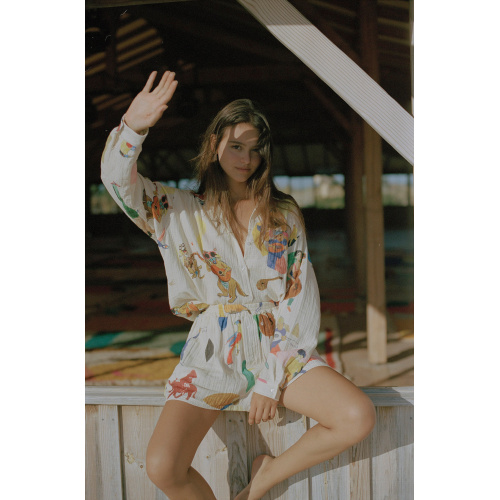 CHEMISE EN GAZE DE COTON MUSIC CUT