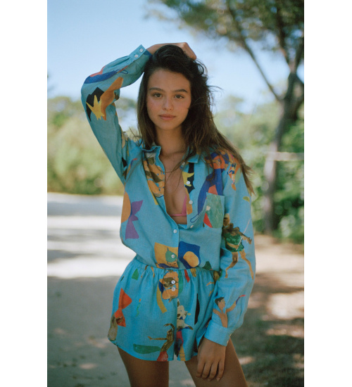 CHEMISE EN LIN MUSIC CUT SKY