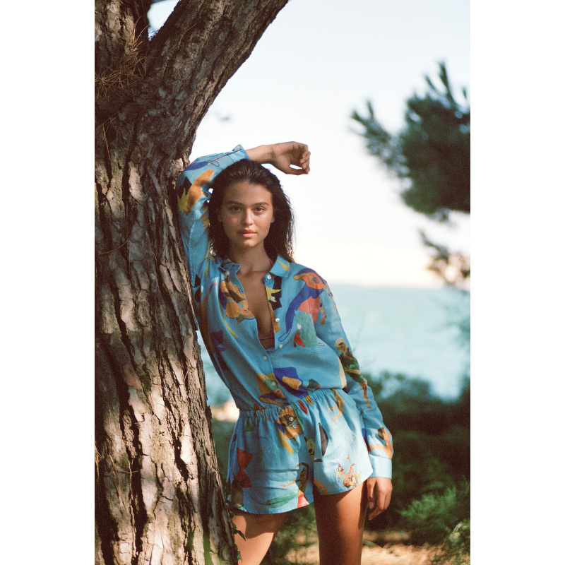 CHEMISE EN LIN MUSIC CUT SKY