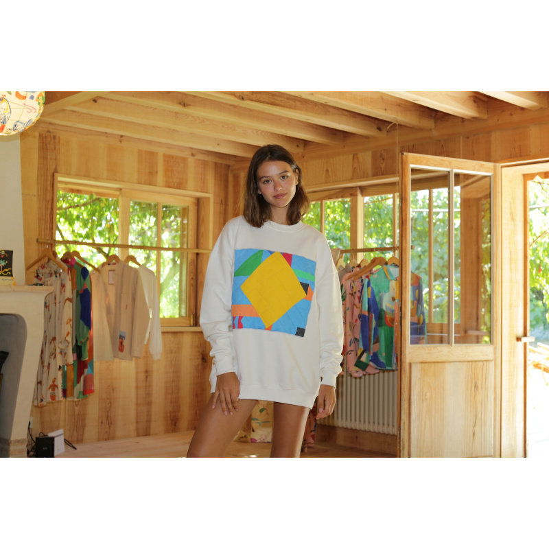 SWEAT-SHIRT OVERSIZE PATCHWORK