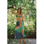 JUPE ROSE BLEU VERT