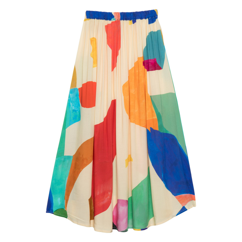 CREAMY SPEECH  SKIRT