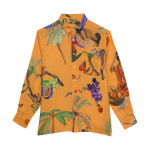 FEMME LUXE ORANGE LINEN SHIRT