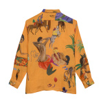 FEMME LUXE ORANGE LINEN SHIRT