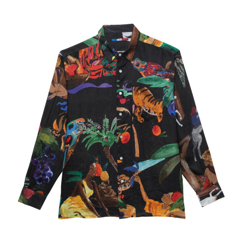 FEMME LUXE NOIR LINEN SHIRT