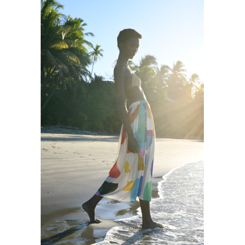 CREAMY SPEECH  SKIRT