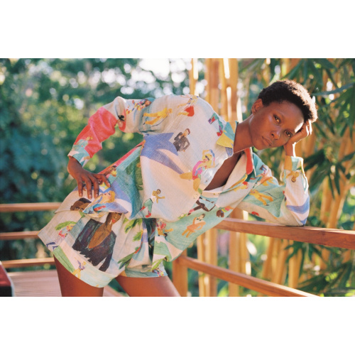 80'S COLOR COTTON GAUZE SHIRT