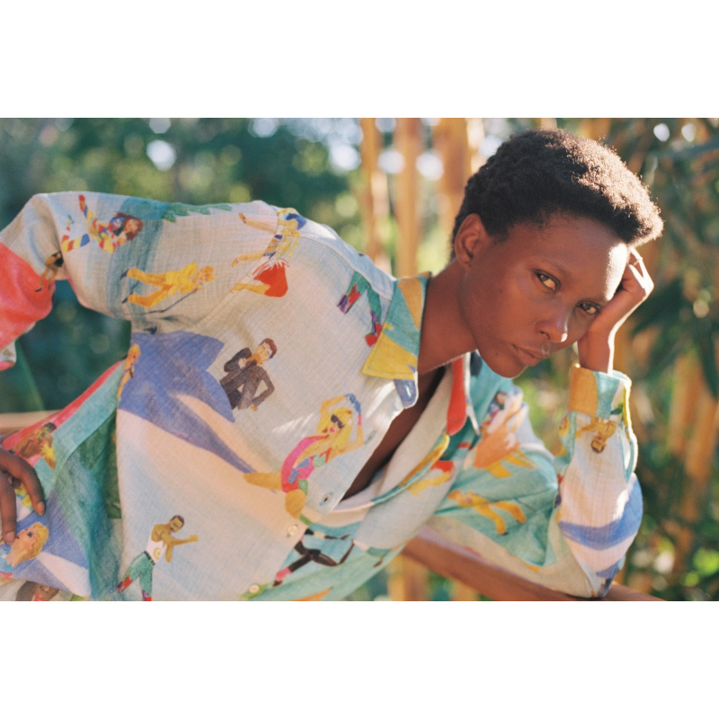 80'S COLOR COTTON GAUZE SHIRT