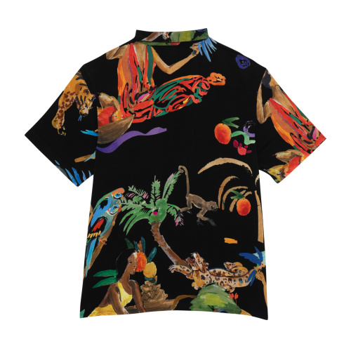 FEMME LUXE NOIR HAWAIIAN SHIRT