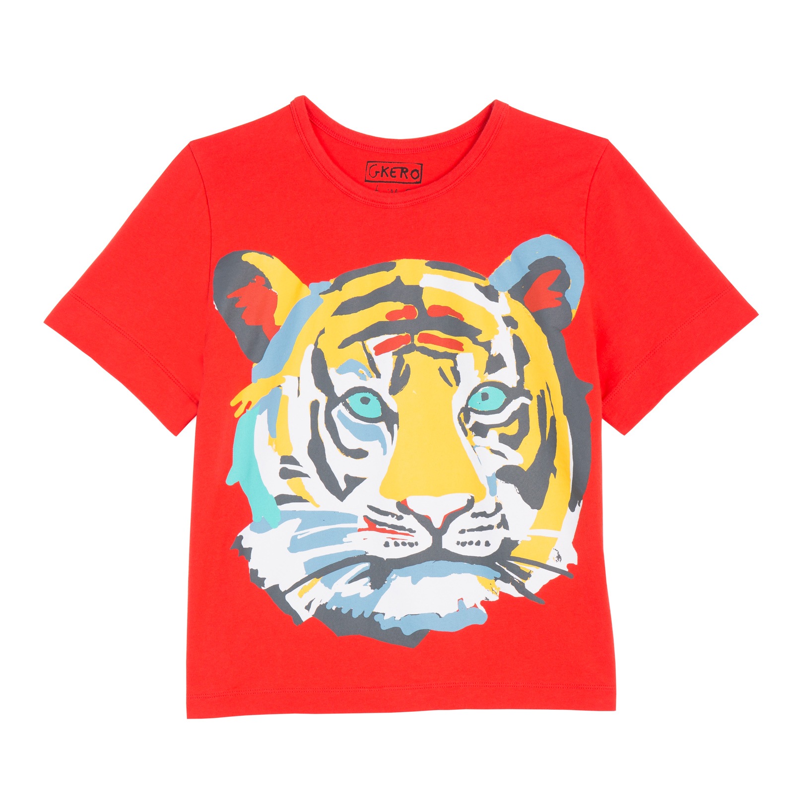Tiger Print Red T-shirt - GKERO